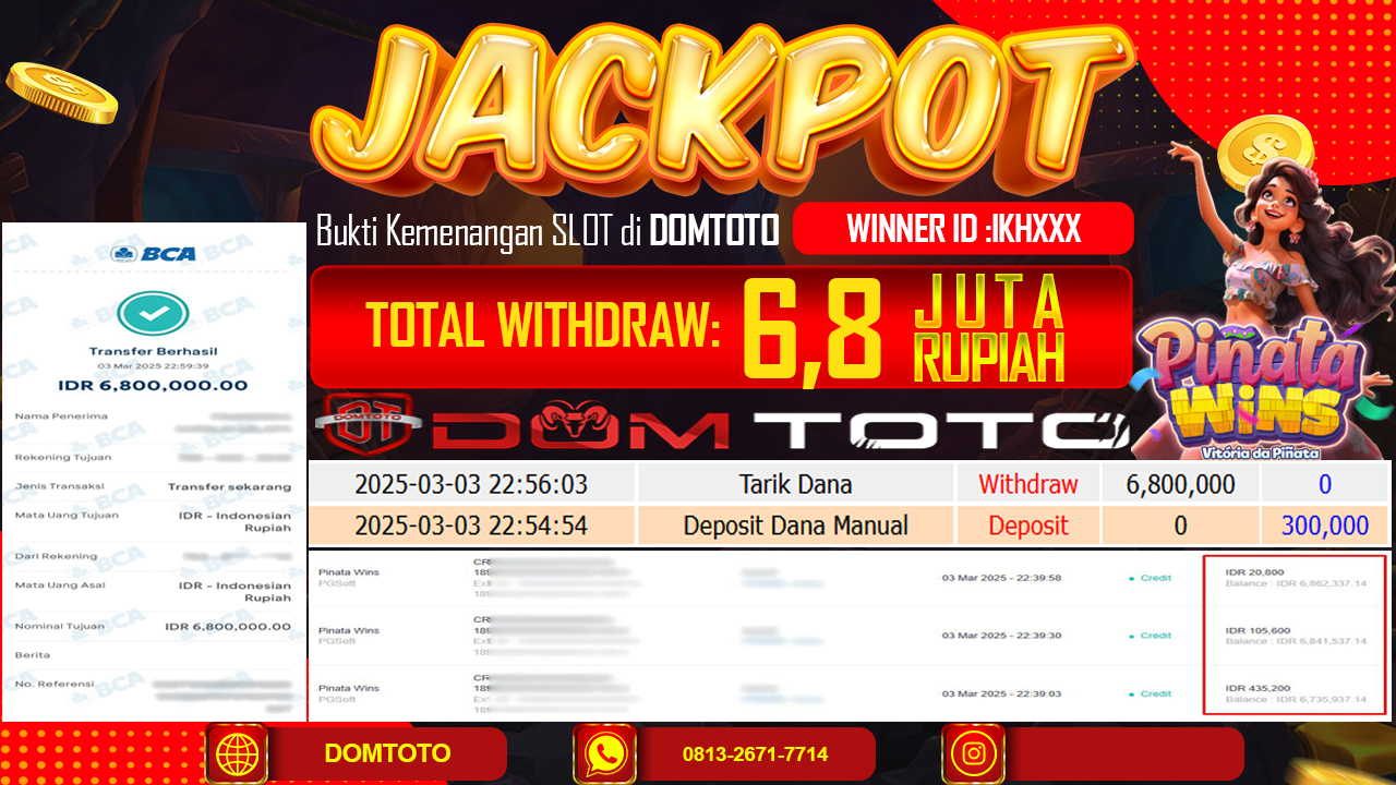 JACKPOT SLOT PINATA WINS 4 MARET 2025